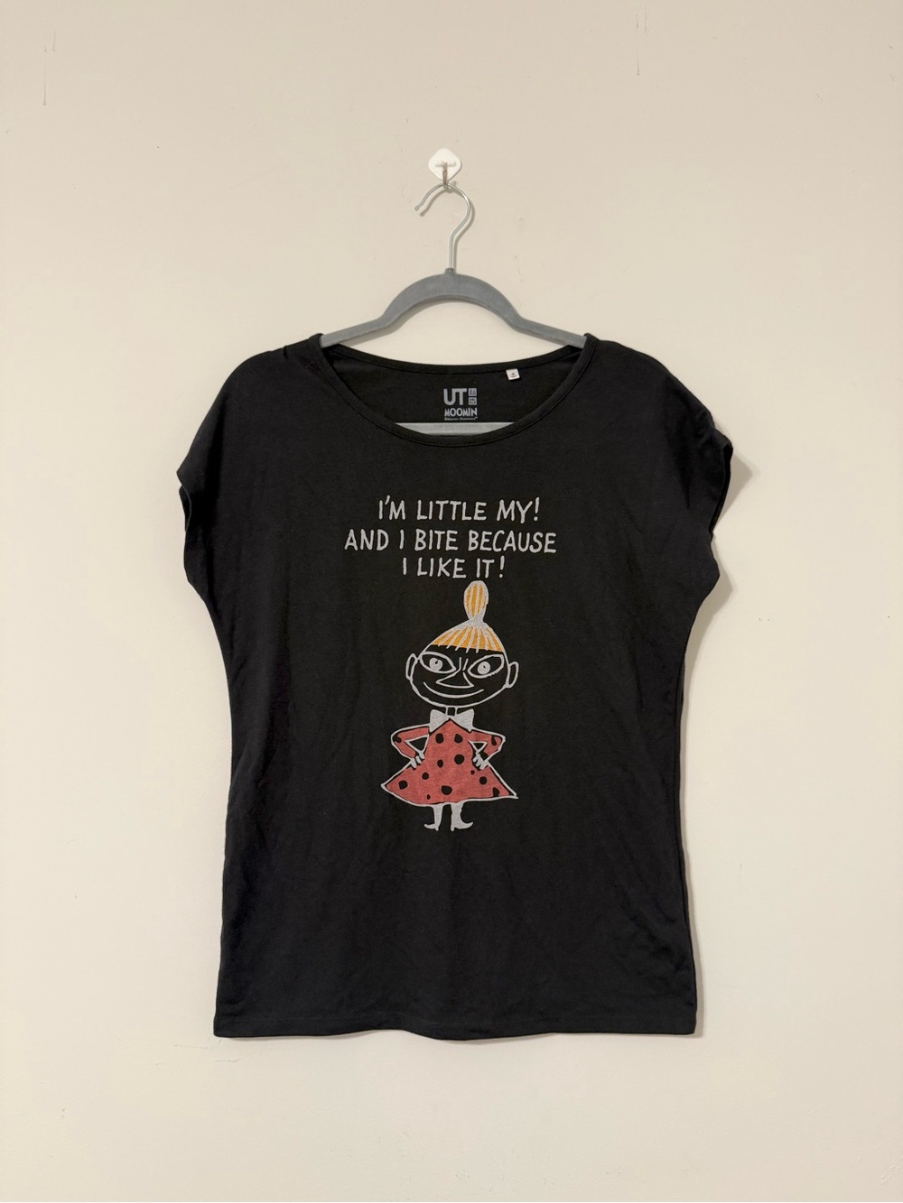 Uniqlo Moomin Little My Black Shirt